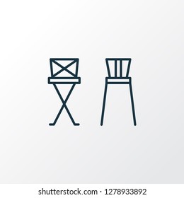 Barstool icon line symbol. Premium quality isolated bar chair element in trendy style.