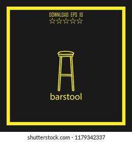 barstool sketch vector icon