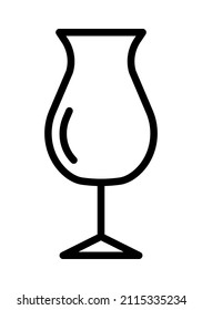 Bartender accessory flat line icon. Barman glasses, drinks. Outline sign for mobile concept and web design, store.