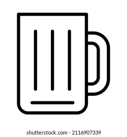 Icono de línea plana de accesorio de barman. gafas, bebidas. Símbolo de esquema para concepto móvil y diseño web, tienda.