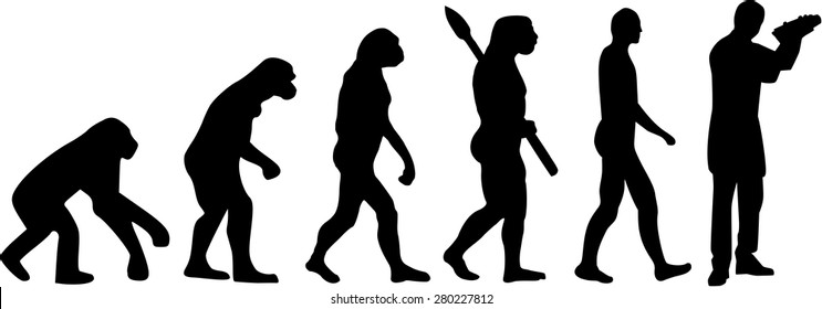 Evolution Drinking Man Stock Vector (Royalty Free) 402871738