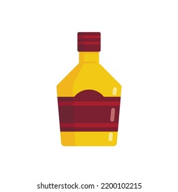 Bartender bottle drink icon. Flat illustration of bartender bottle drink vector icon isolated on white background