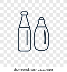 Bartender concept vector linear icon isolated on transparent background, Bartender concept transparency concept in outline style