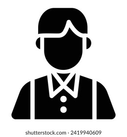 bartender Glyph Icon Background White