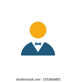 Bartender icon. Flat creative element from bar and restaurant icons collection. Colored bartender icon for templates, web design and software.