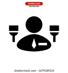 bartender icon or logo isolated sign symbol vector illustration - high quality black style vector icons
