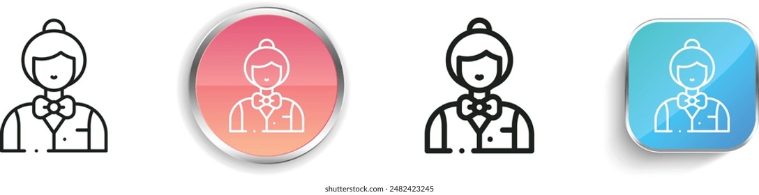 bartender icon. Thin Linear, Regular and Button Style Design Isolated On White Background