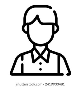 bartender Line Icon Background White