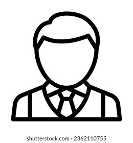 Bartender line icon, Bartenders Day concept, barman sign on white background, barkeeper in uniform icon in outline style for mobile concept and web design. Vector graphics