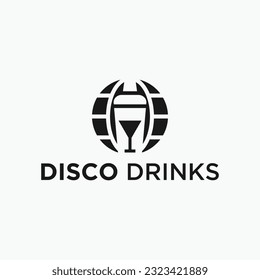bartender logo design vector silhouette illustration