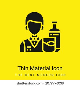 Icono de material amarillo brillante mínimo de barman