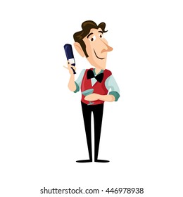 Bartender prepares cocktails vector stock illustration