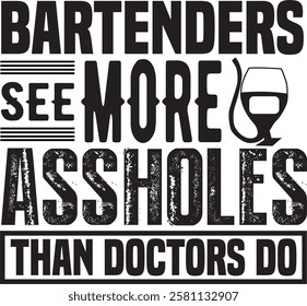 bartender slogan vector design graphic