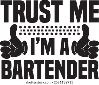 bartender slogan vector design graphic