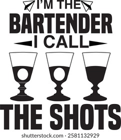 bartender slogan vector design graphic