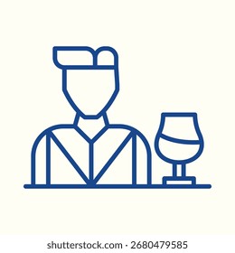 Bartender trendy elegant design useful creative vector Illustration art colorful background.eps
