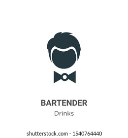 Bartender vector icon on white background. Flat vector bartender icon symbol sign from modern drinks collection for mobile concept and web apps design.