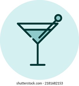 Bartending hobby, illustration, vector on a white background.