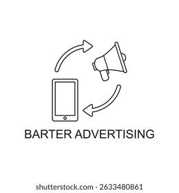 ícone de propaganda de troca direta, ícone comercial
