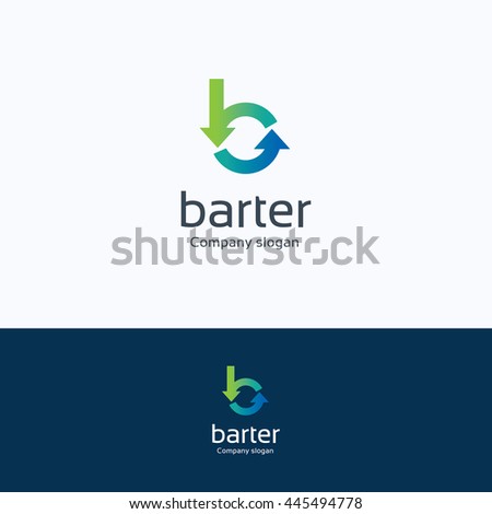 Barter B Letter Alphabet Arrow Logo Stock Vector (Royalty Free ...