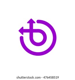Barter B letter arrow logo