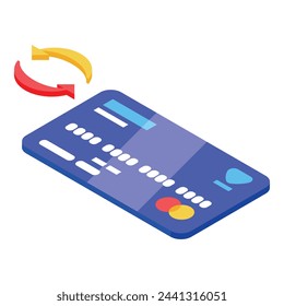 Barter credit card icon isometric vector. Money evolution. Trade swap