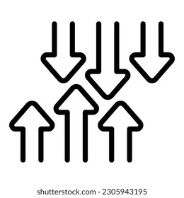 Barter direction icon outline vector. System cash. Finance exchange
