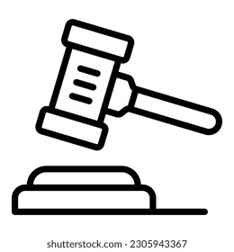 Barter gavel icon outline vector. Finance coin. Marketing digital
