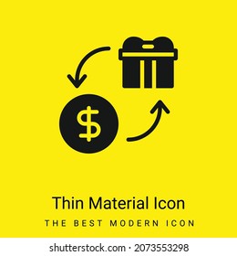 Barter minimal bright yellow material icon