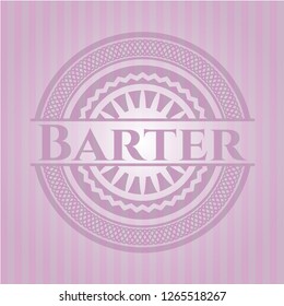 Barter realistic pink emblem