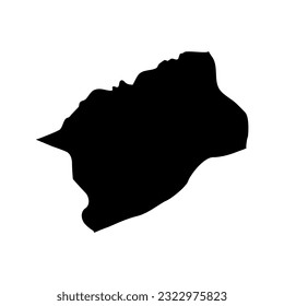 Mapa de la provincia de Bartin, divisiones administrativas de Turquía. Ilustración vectorial.