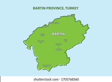 Bartin Province Map of Turkey Country