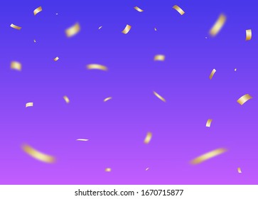 Bary background. Vector Confetti Overlays. Gold Confetti pieces