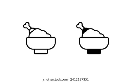 Baryani icon design with white background stock illustration