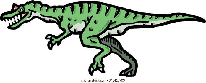 Baryonyx dinosaur design illustration history of archeology
