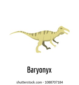 Baryonyx icon. Flat illustration of baryonyx vector icon for web.