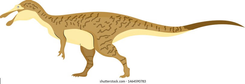 Baryonyx, illustration, vector on white background.