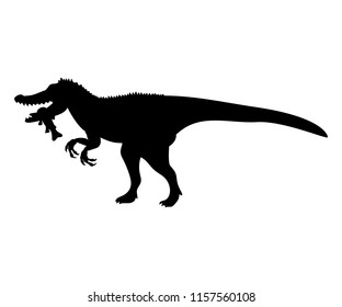 Baryonyx silhouette dinosaur jurassic prehistoric animal