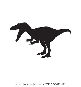 Baryonyx silhouette dinosaur jurassic prehistoric animal