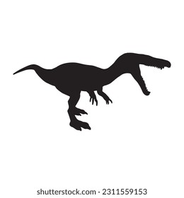 Baryonyx silhouette dinosaur jurassic prehistoric animal