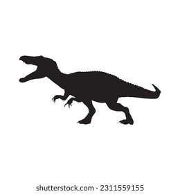 Baryonyx silhouette dinosaur jurassic prehistoric animal