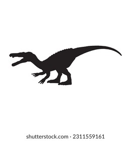 Baryonyx silhouette dinosaur jurassic prehistoric animal