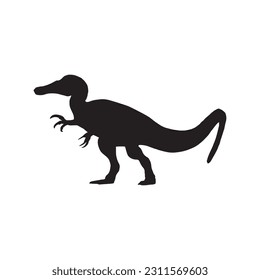 Baryonyx silhouette dinosaur jurassic prehistoric animal