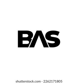 BAS initial letter monogram logo