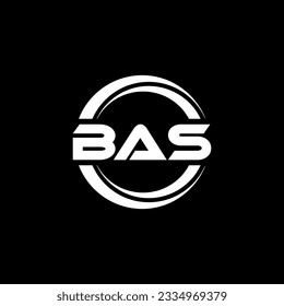 BAS-Brief-Logo-Design in Illustration. Vektorlogo, kalligraphische Designs für Logo, Poster, Einladung, etc.
