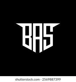 BAS letter logo design with white background in illustrator, vector logo modern alphabet font overlap style, calligraphy designs for logo, Poster, Invitation, etc.