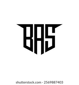 BAS letter logo design with white background in illustrator, vector logo modern alphabet font overlap style, calligraphy designs for logo, Poster, Invitation, etc.