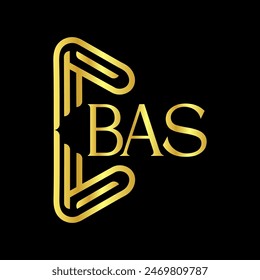 BAS letter logo vector design, BAS simple and modern logo. BAS luxurious alphabet design
