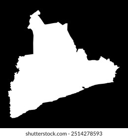 Mapa do distrito de Bas Sassandra, divisão administrativa da Costa do Marfim. Ilustração vetorial.