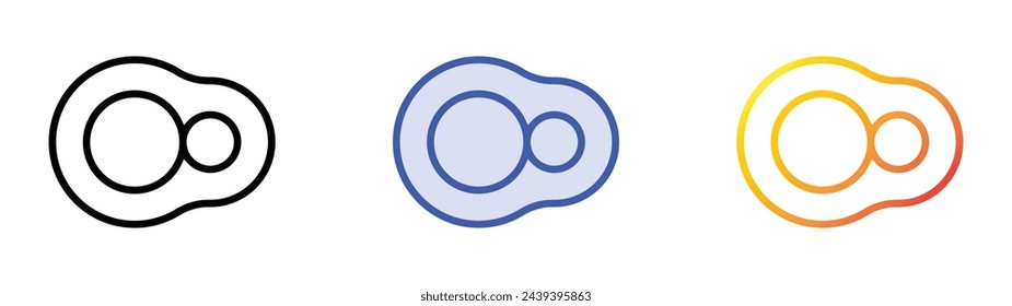 icono de carcinoma basocelular. Diseño de estilo de relleno lineal, azul y degradado aislado sobre fondo blanco